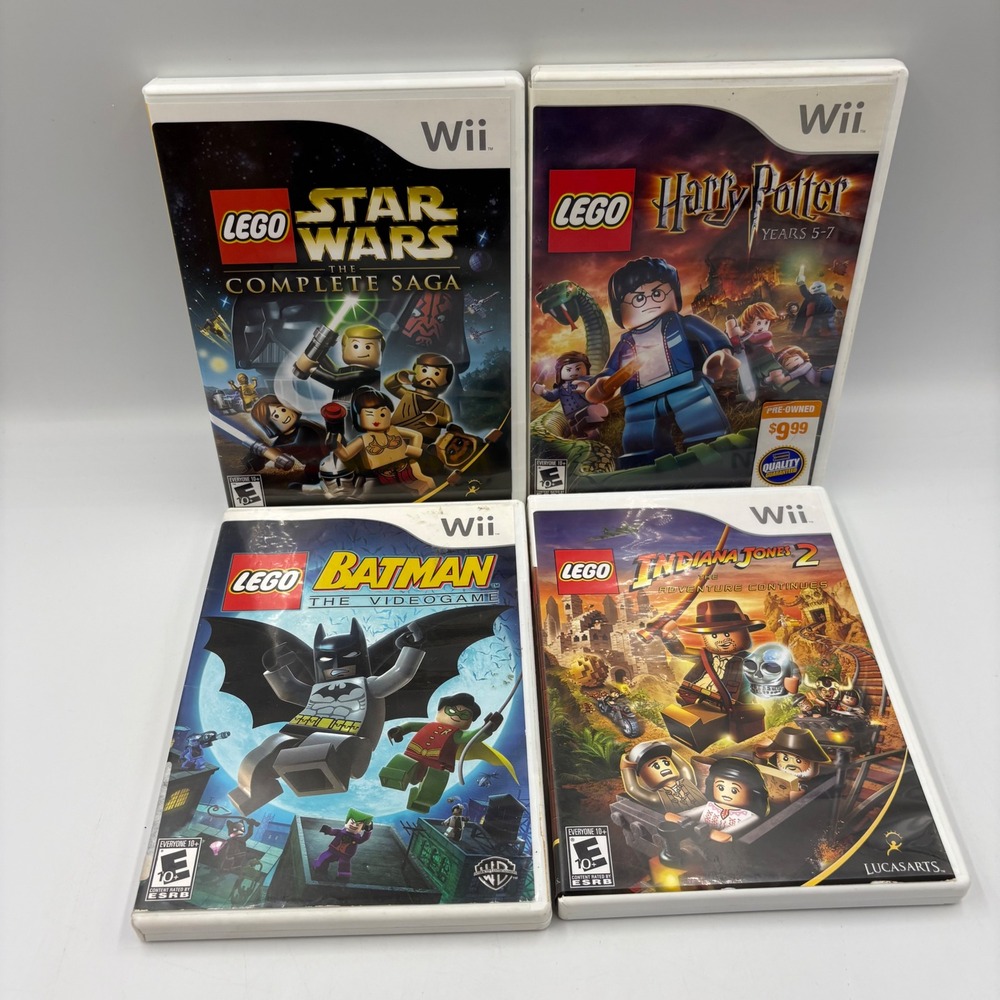 Lego Video Game Lot Nintendo Wii Star Wars Batman Harry Potter Indiana Jones